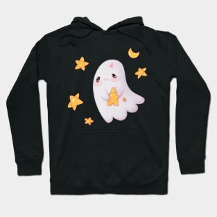 Cute ghost putting up the stars Hoodie